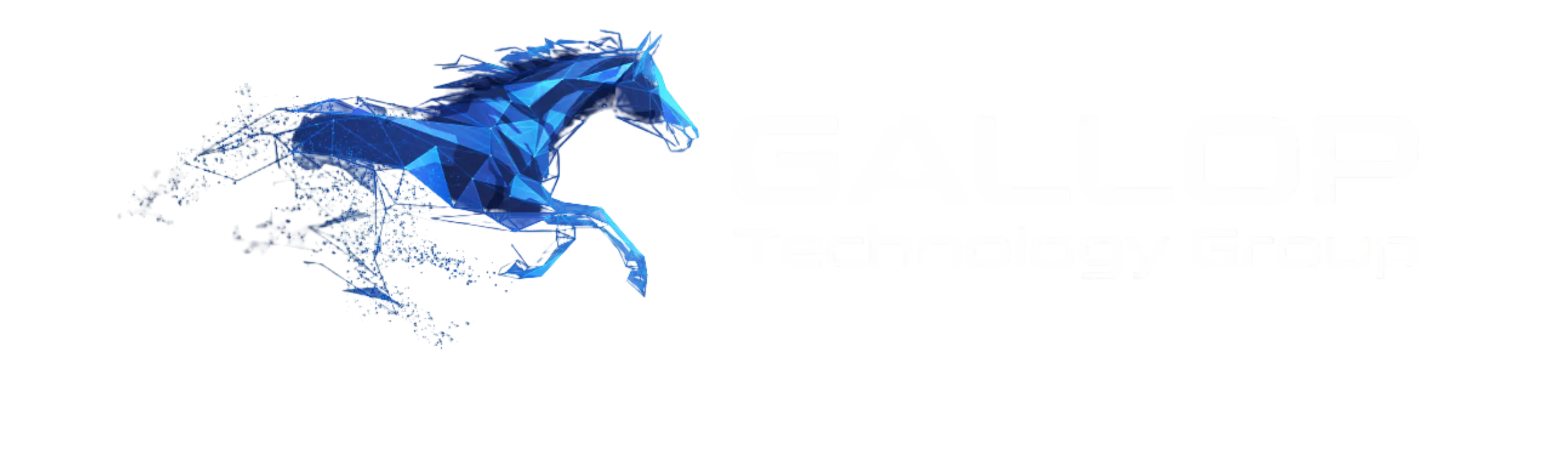 Gallop Technology Group logo transparent white version